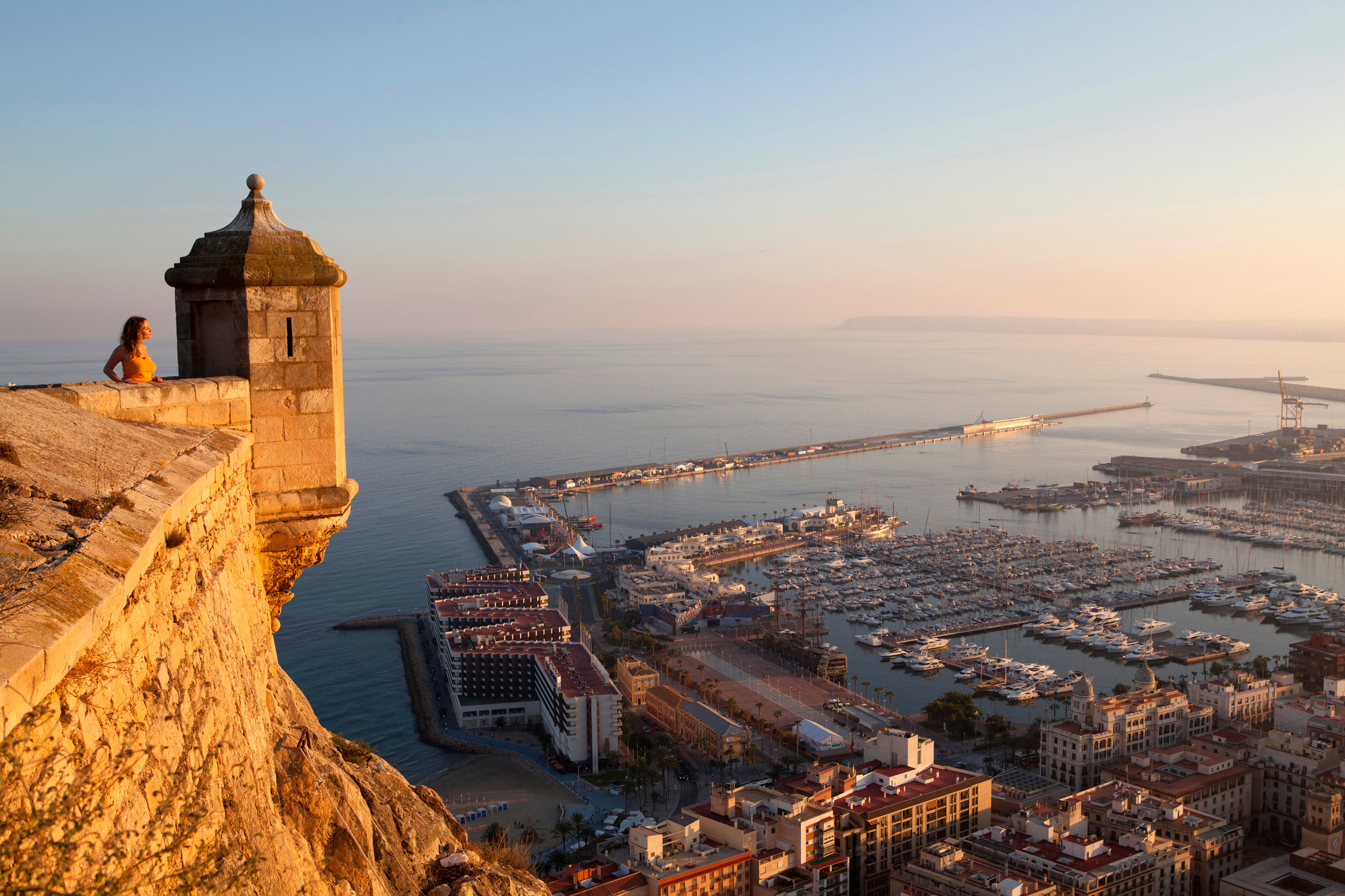Woman looking down on Alicante from Fort.jpg