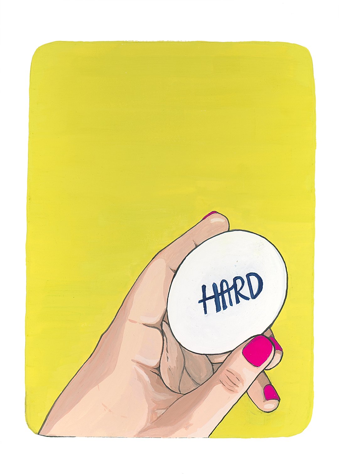 Hard-boiled. Gouache on paper.