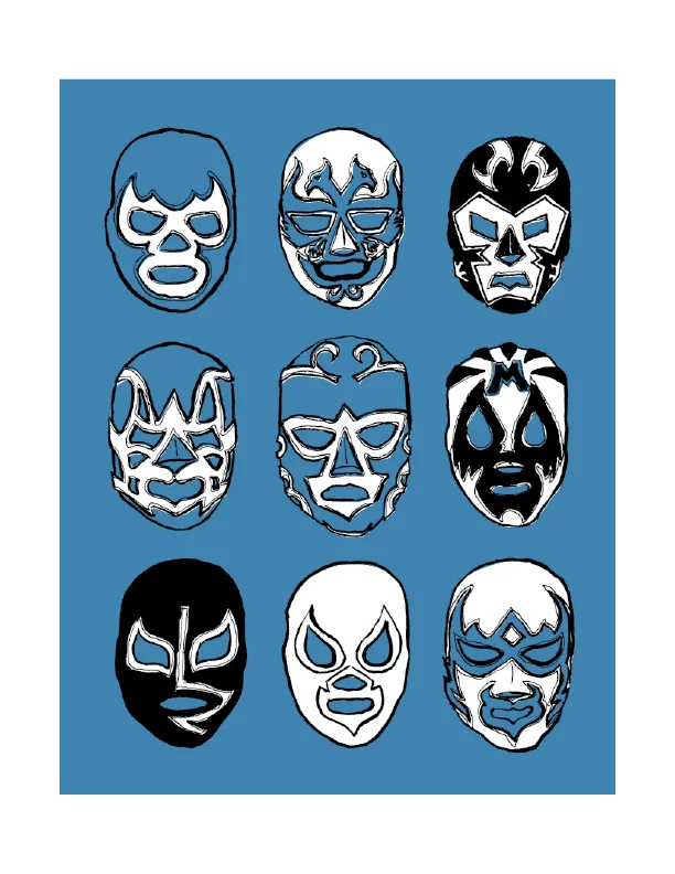 Heroes Del Ring - Limited edition screen print.