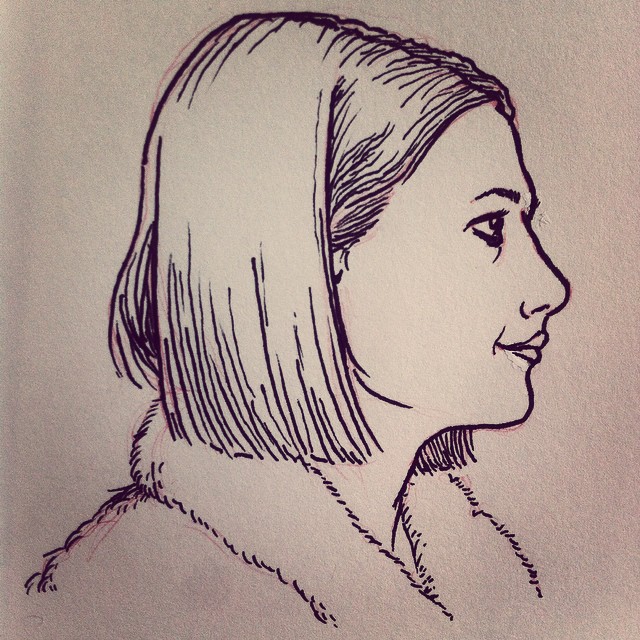 Margot Tenenbaum sketchbook illustration.