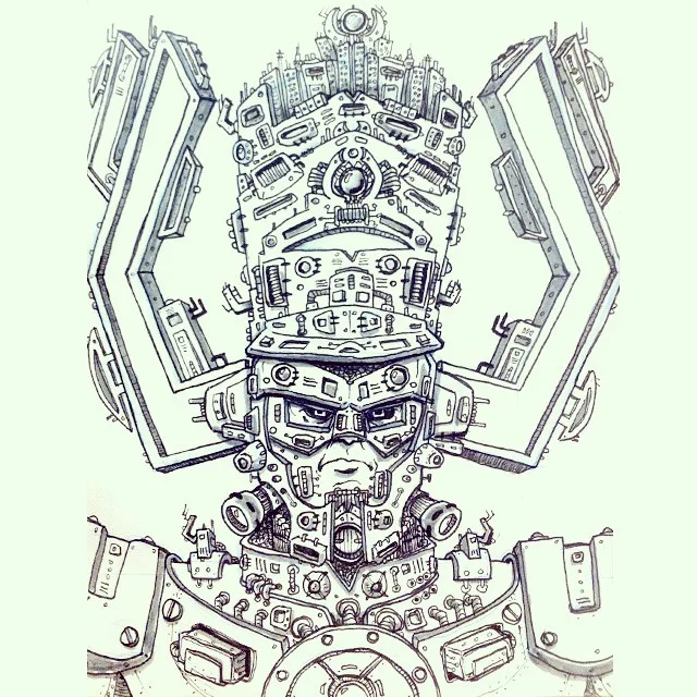 Galactus. Sketchbook illustration.