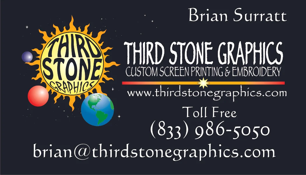 Third Stone Graphics Brian Surratt 833-986-5050 brian@thirdstonegraphics.com