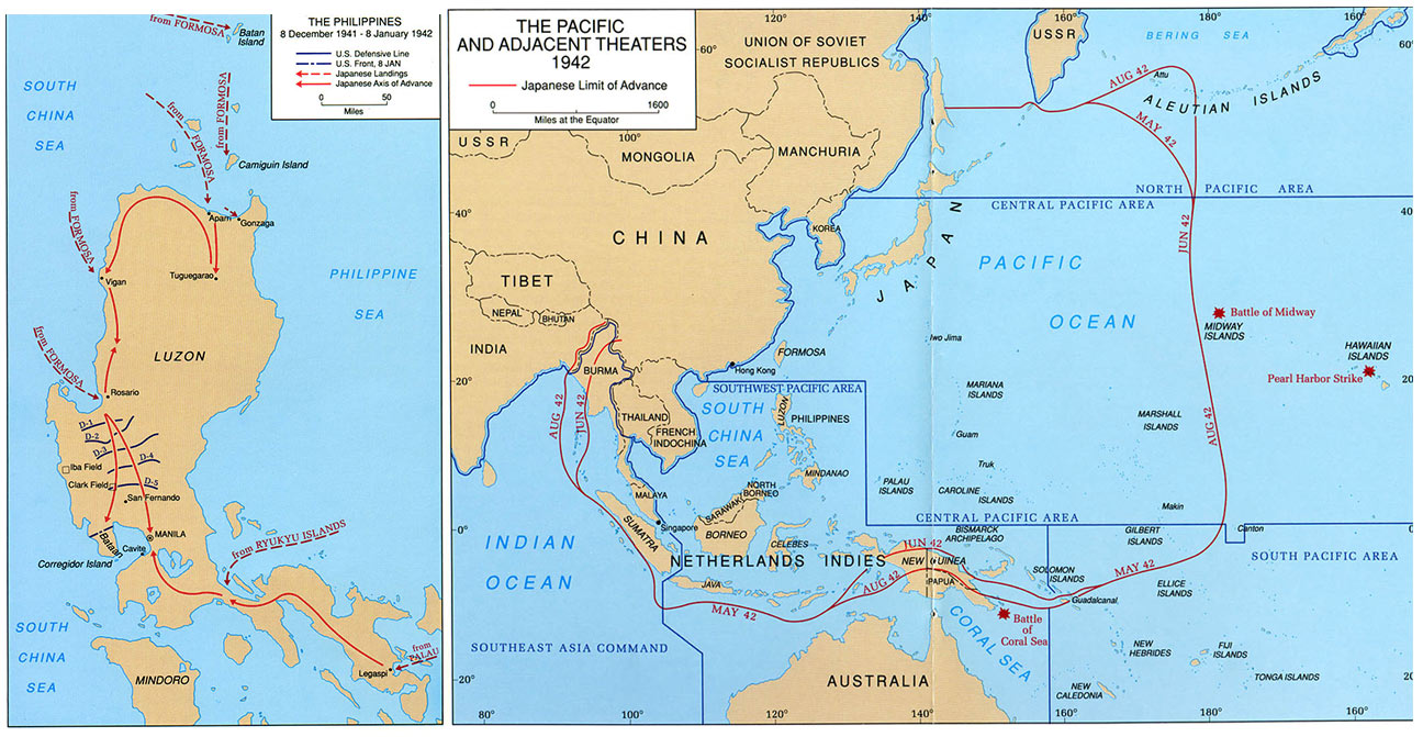 Pacific Theater in World War II — US Army Divisions
