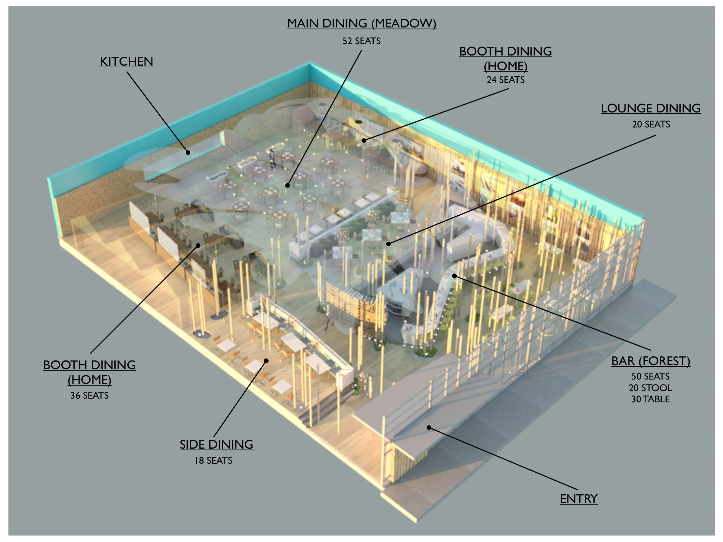 Project Type: Restaurant Service: Programming + Conceptualization Scope: New Roof Deck + Bar Size: 7,000 SF Year: 2014 Location: Washington, DC Partner in charge: Adam Bridge Team: John Coplen + John Sage Project Sheet 