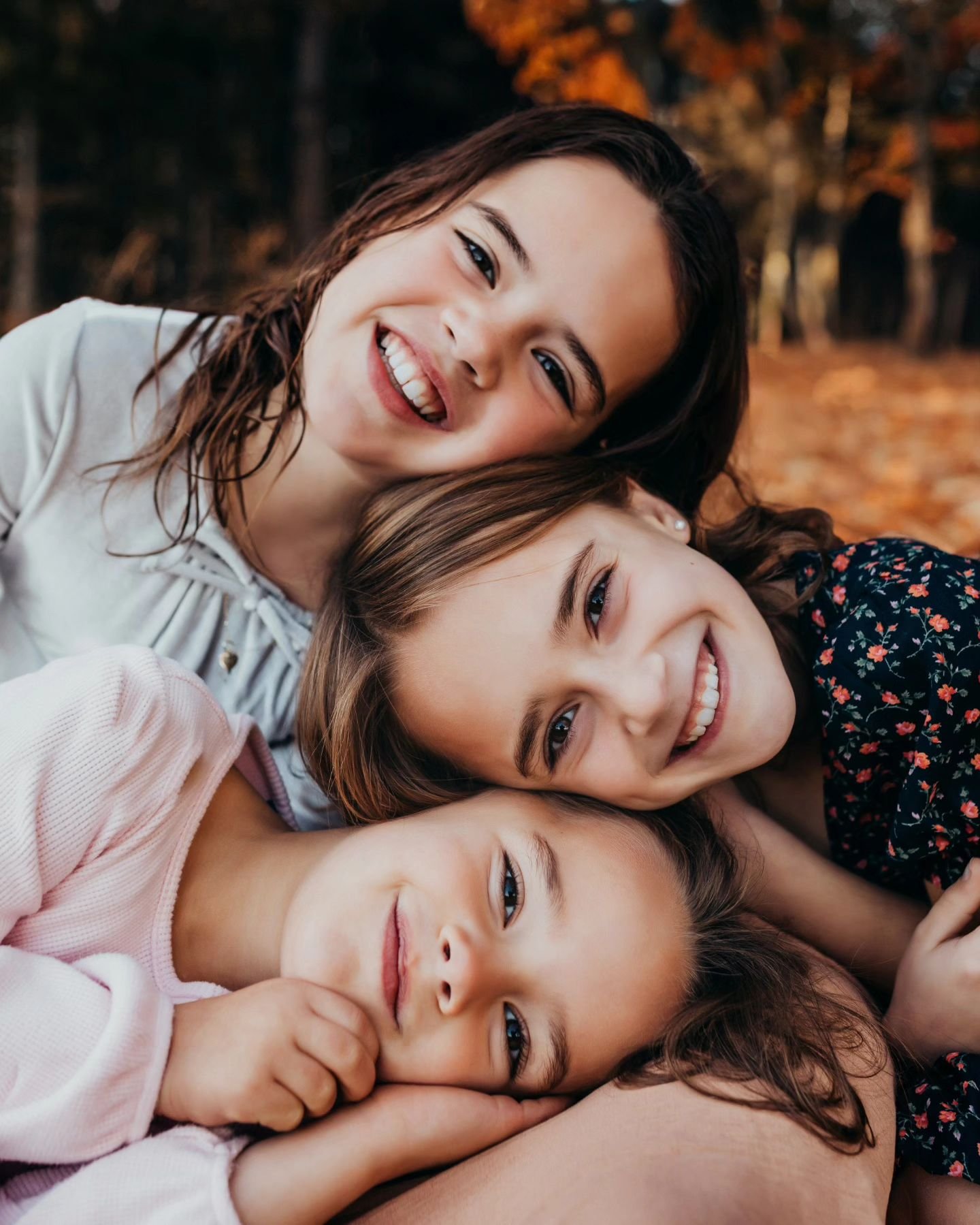 They say nothing in life is perfect, but you can create a little bit of perfection like this precious photo! Am I right!! SWIPE to see how I created this photo. 
I liked that Vera (in the middle) was smiling in one photo and then liked that Rosie (on