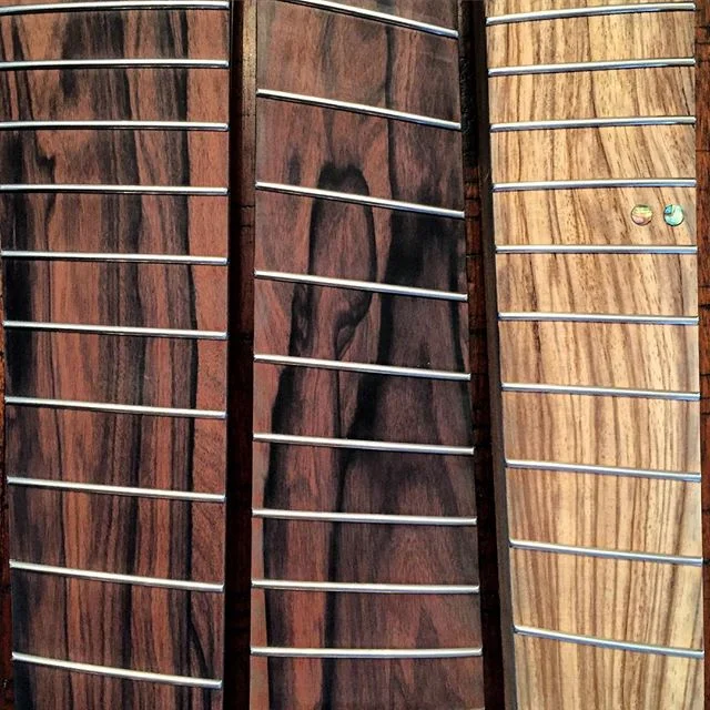 Some slant fret #multiscale necks getting ready to head out the door #7string #7stringguitar #8string #8stringguitar #luthierlife #guitarlife #handmadeguitar #handmadeguitars #guitarsdaily #electricguitars #luthier #luthiery #extended range #bassguit