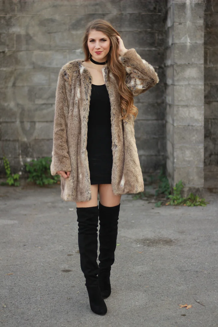 Holiday Style: LBD and Faux Fur!