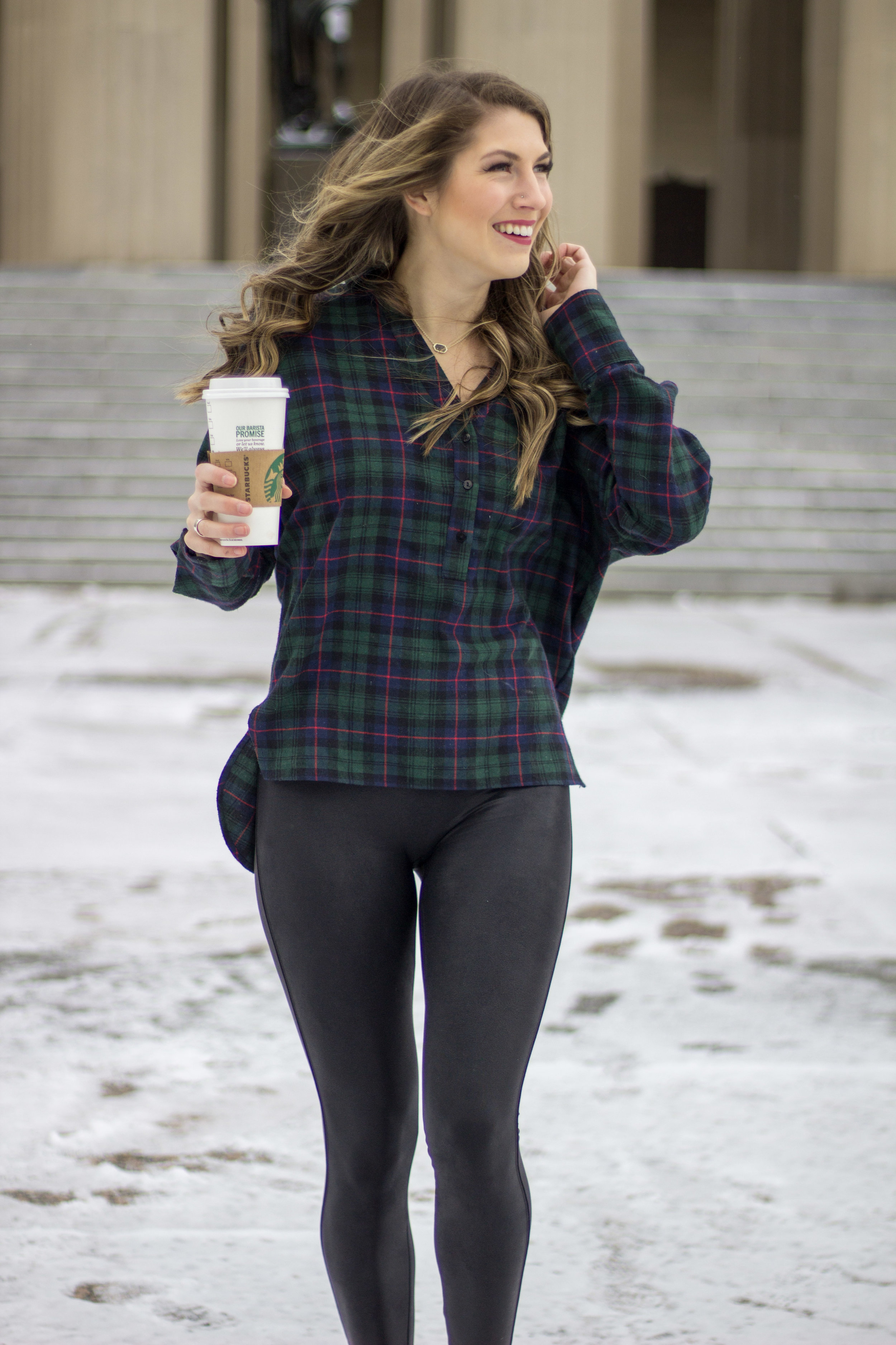 Spanx Leather Leggings Review (and the cutest under $20 flannel