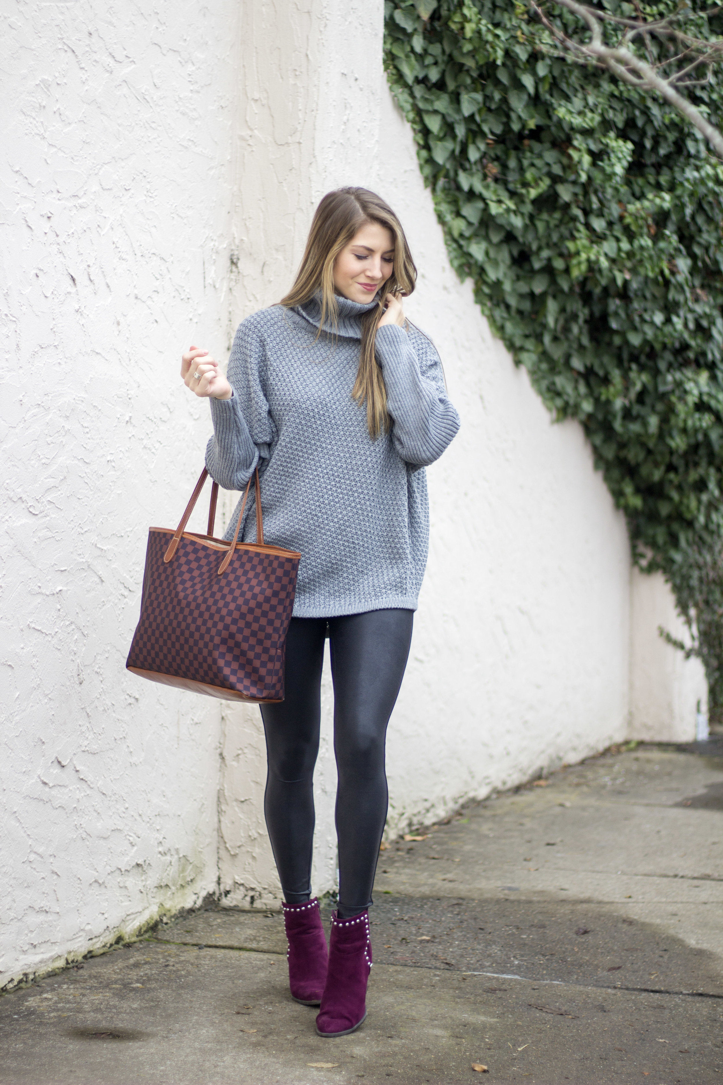 Leather Leggings and Oversized Sweaters — Olivia Shea Style