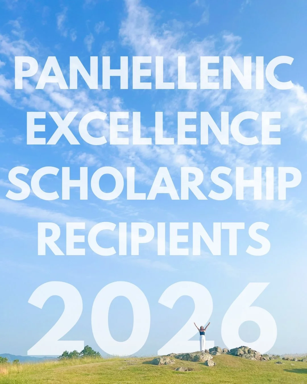 Meet our 2026 Panhellenic Excellence Scholarship Winners!

Panhellenic Excellence Scholars embody what it means to lead with both intellect and intention, prioritizing their studies while making meaningful contributions to their chapters, campus, and