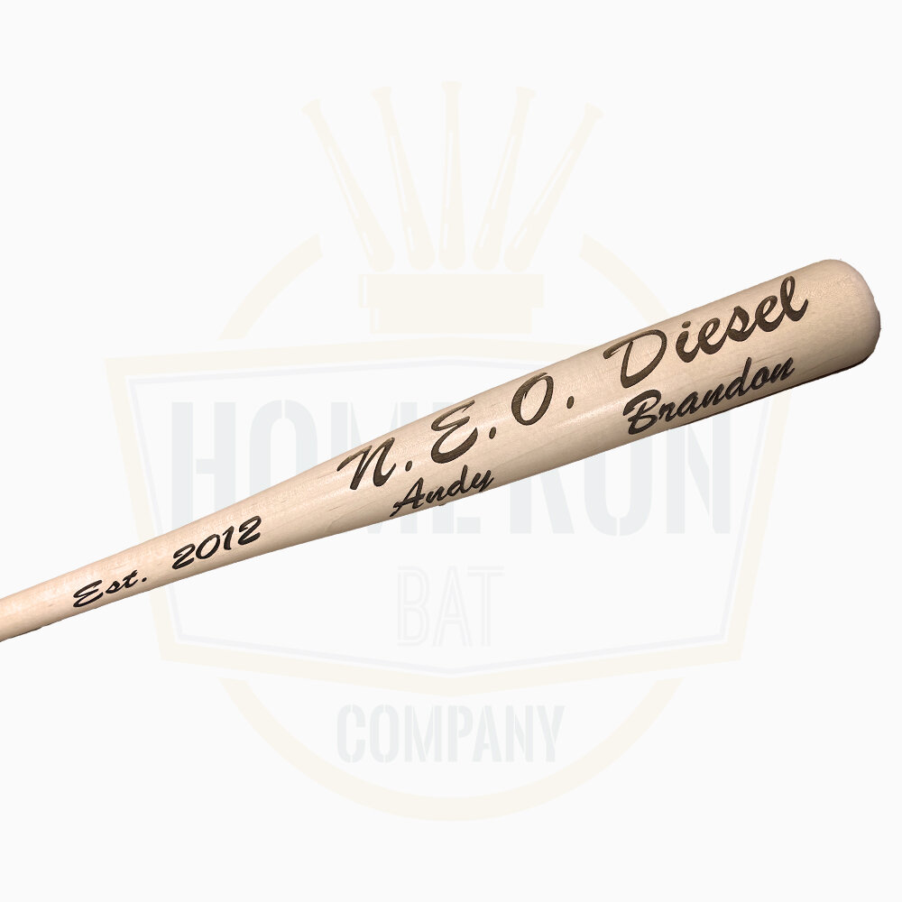 skrivebord bagagerum indendørs Custom Corporate Logo Baseball Bat — Home Run Bat Company
