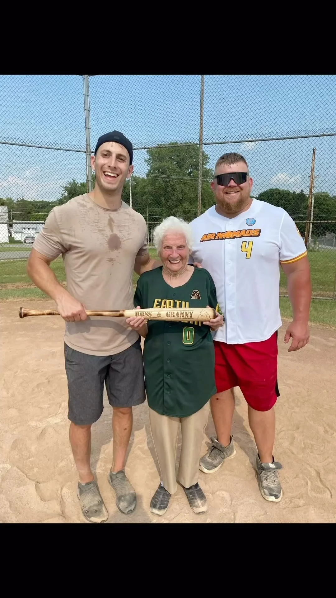 @rosssmith and granny loved their custom bat from us! #reel #reels #viral #viral #viralvideos #gangstergranny #baseball #custom