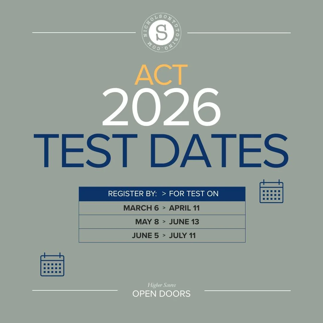 Register now for upcoming SAT and ACT tests!