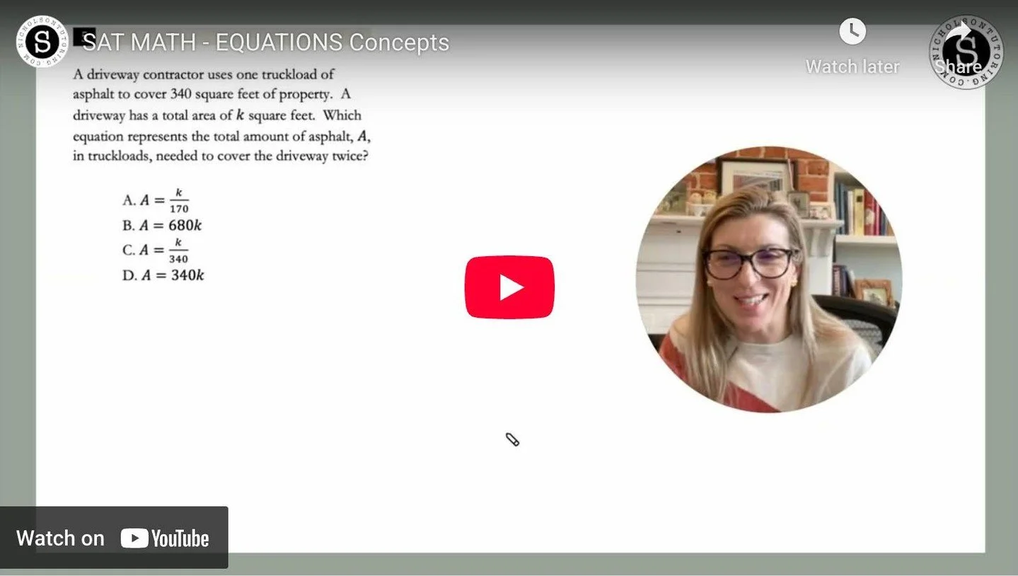 TEST TIPS: Equations! As we all know, Desmos is a hugely powerful tool that helps you save a lot of time and move through a lot of math really quickly.

But you'll also have to confront some pretty pesky word problems, and a lot of those test more ab