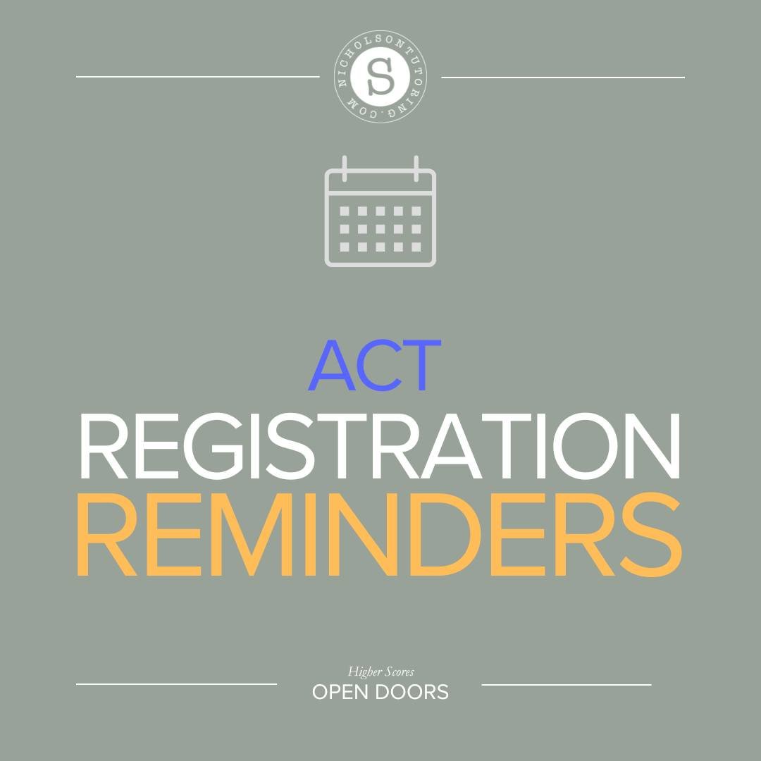 Forget to register for the June 13 ACT? Late registration is open until May 29. Register by June 5 for the July 11 test.