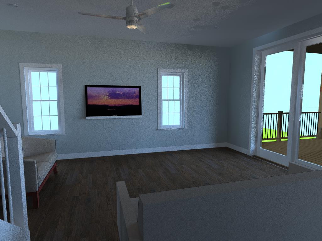Kitchen & Livingroom 3D Render