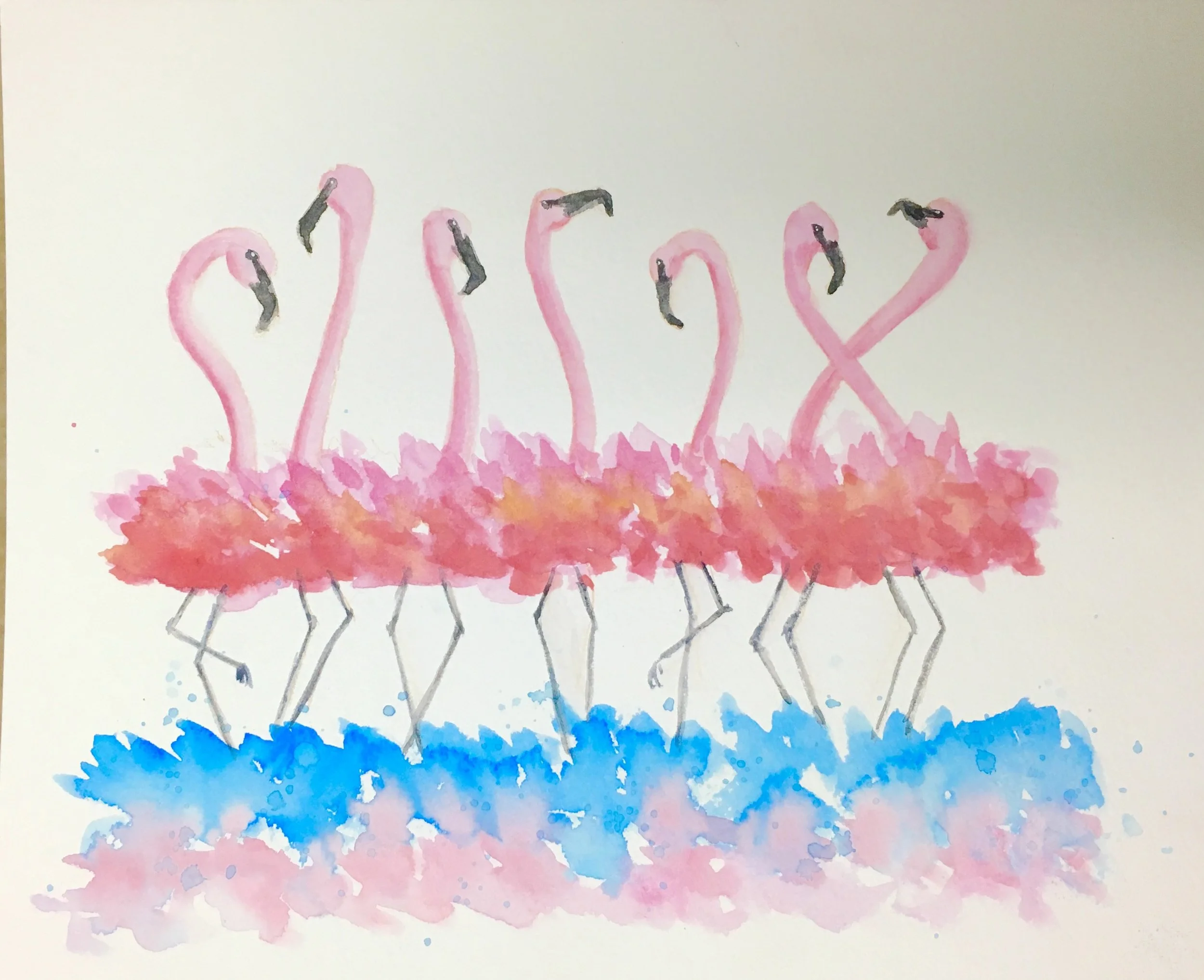 Flamingo Fun Watercolor Workshop  $22