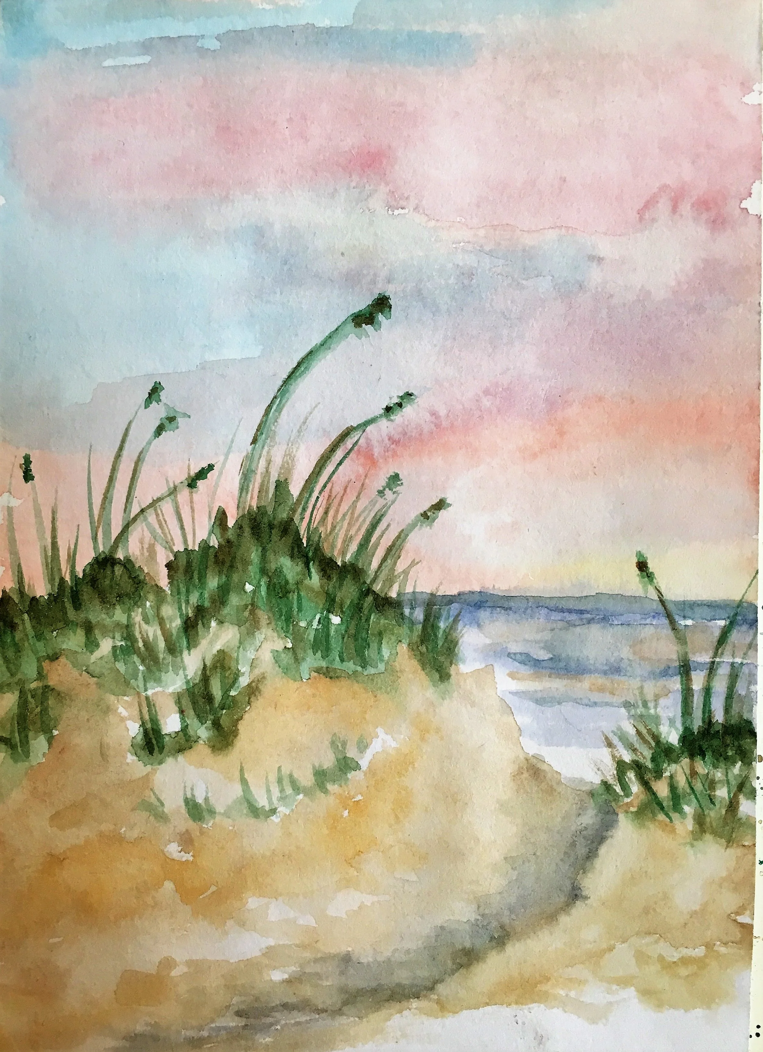 Beach Dunes watercolor class  $22