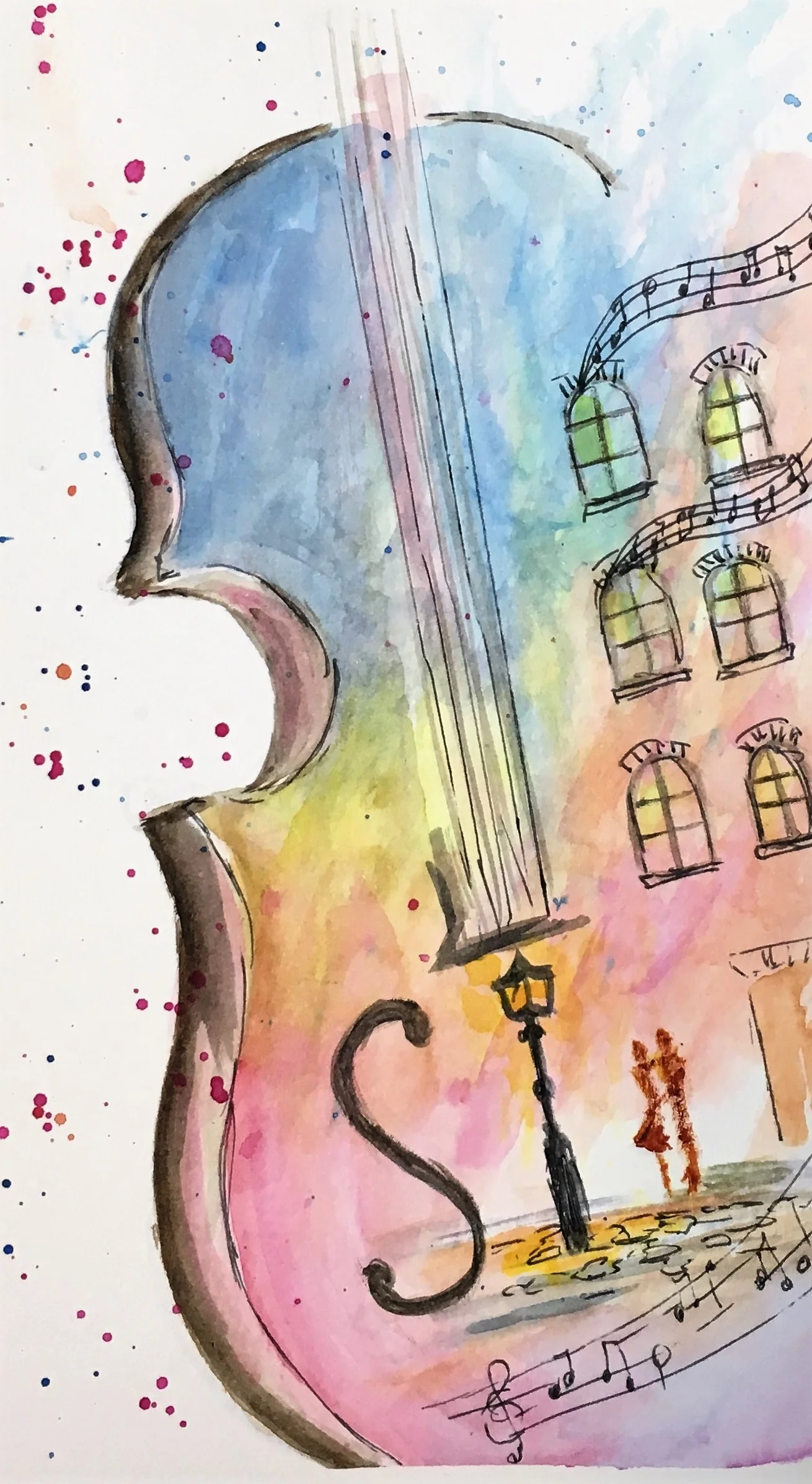 Music in the Air Watercolor Class $22