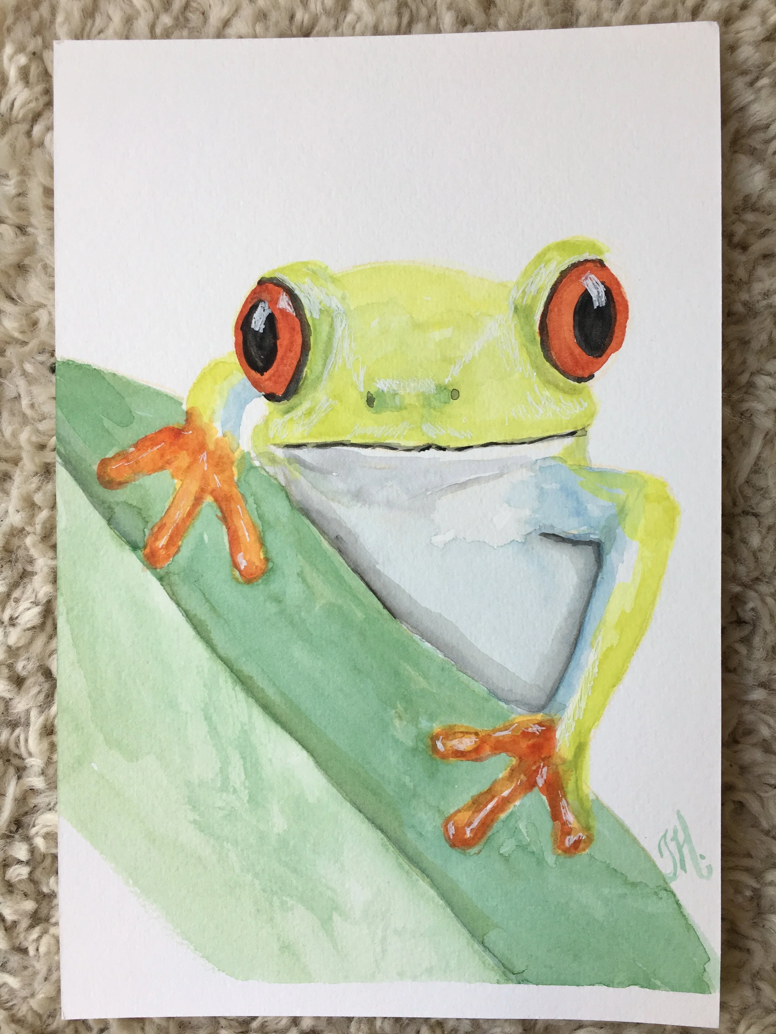 Tree Frog Watercolor Class  $22