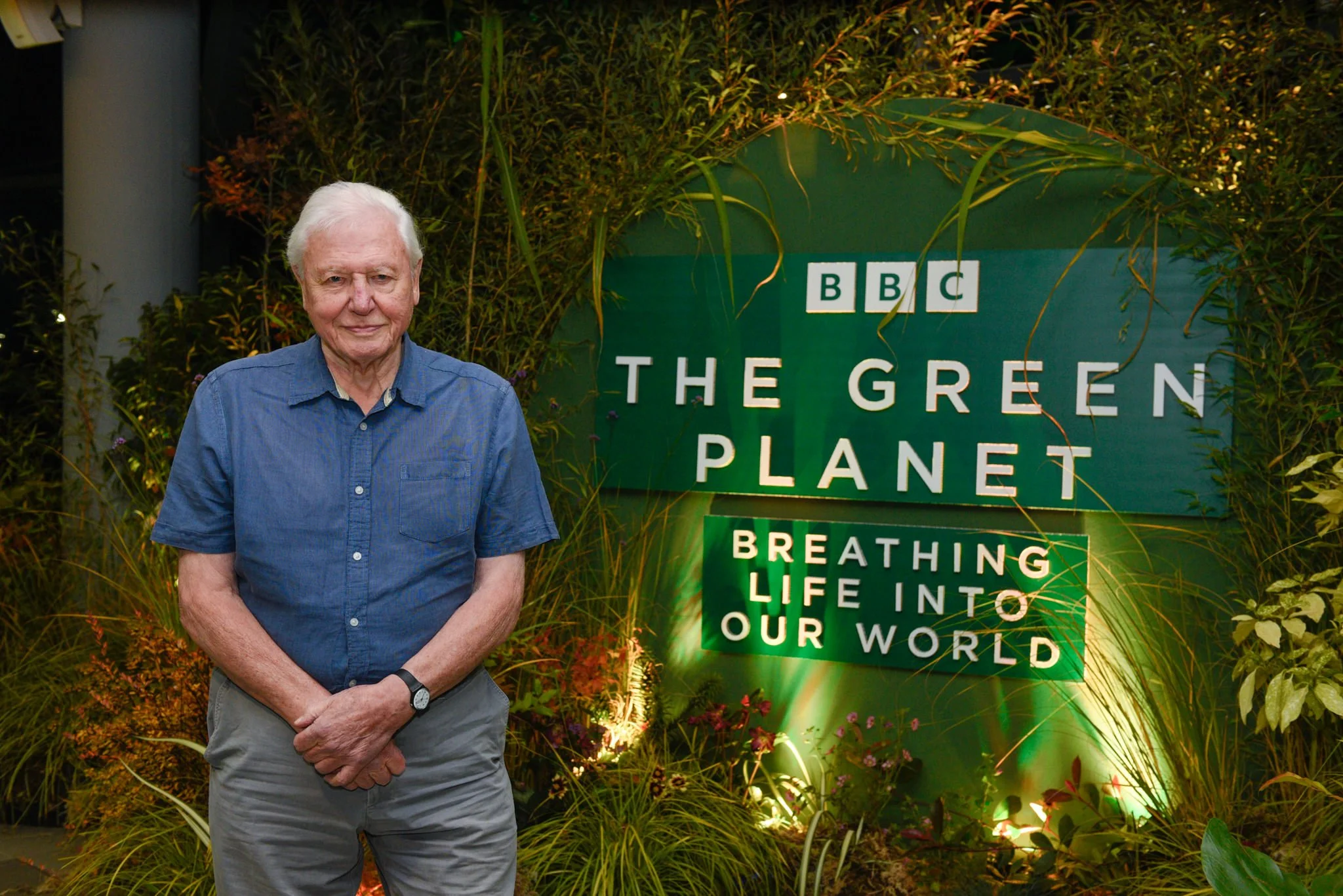 Sir David Attenborough at the global premiere of The Green Planet for the BBC at COP26.
