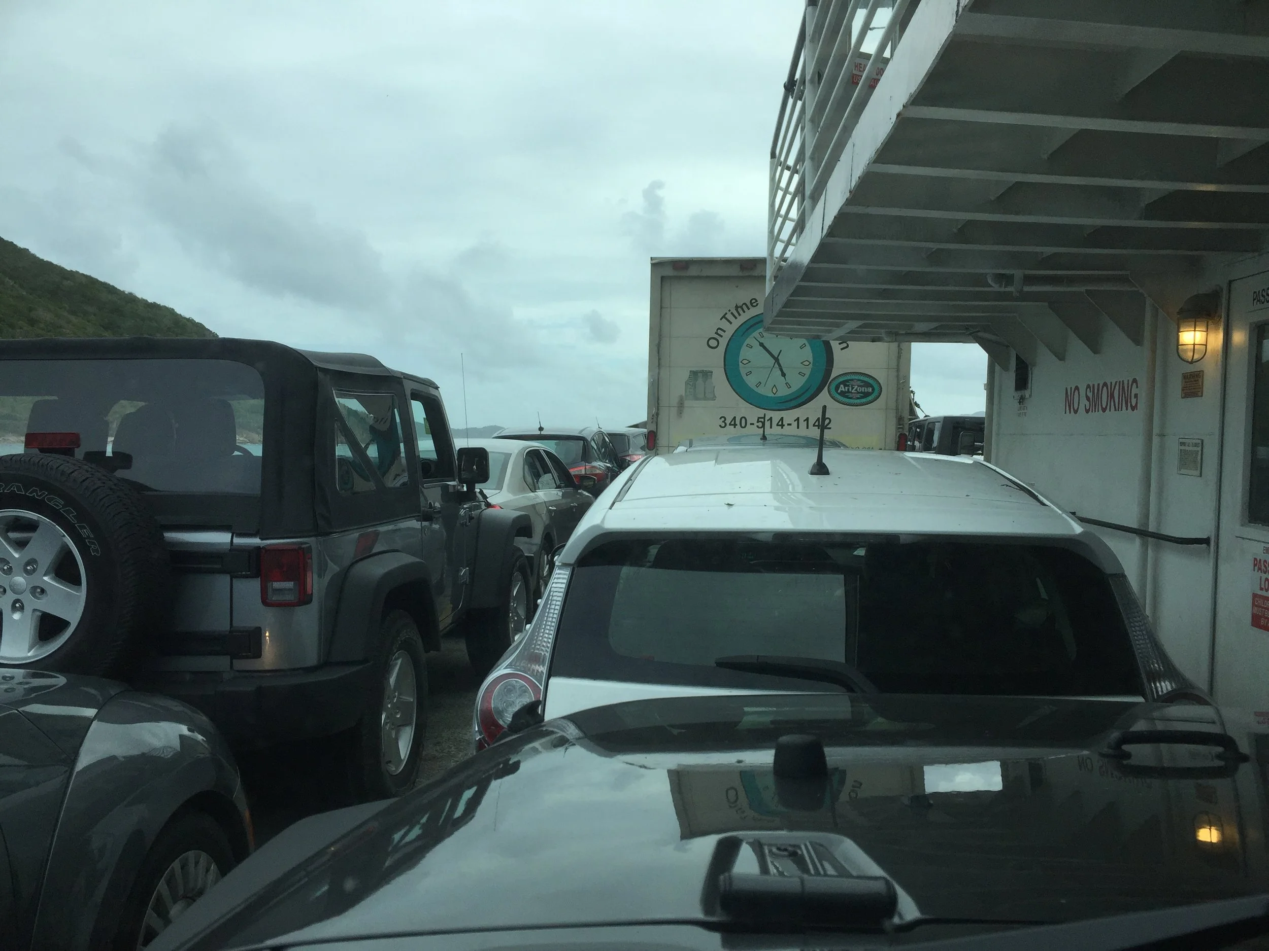 Aboard the car ferry
