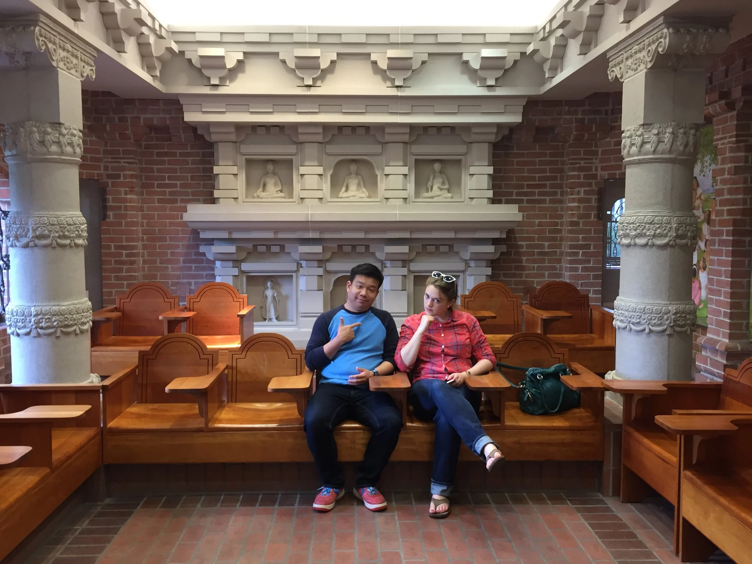 Jamie and Steven taking a break in the Indian room.