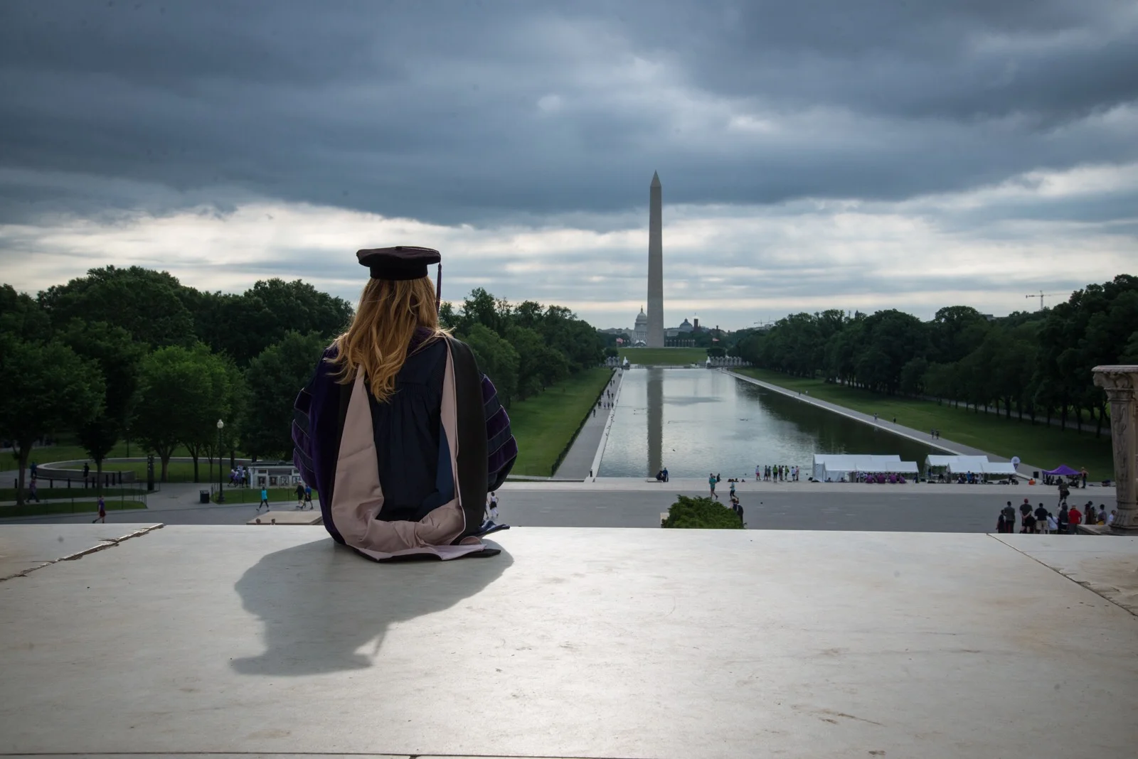 Looking out over the Washington Monument