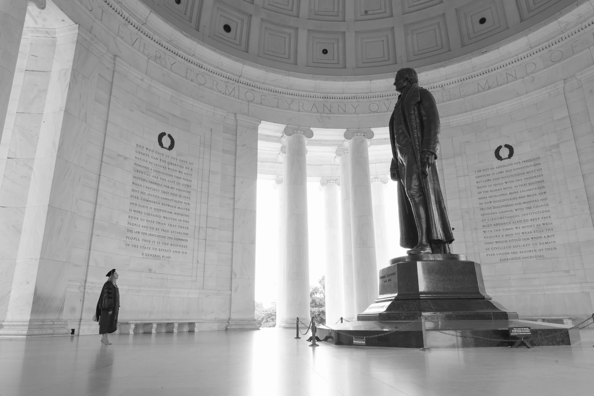 Larger than life at the Thomas Jefferson Memorial