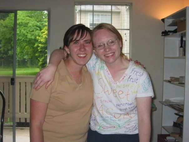Me with my trainer. Pretty sure this was taken on a P-day.