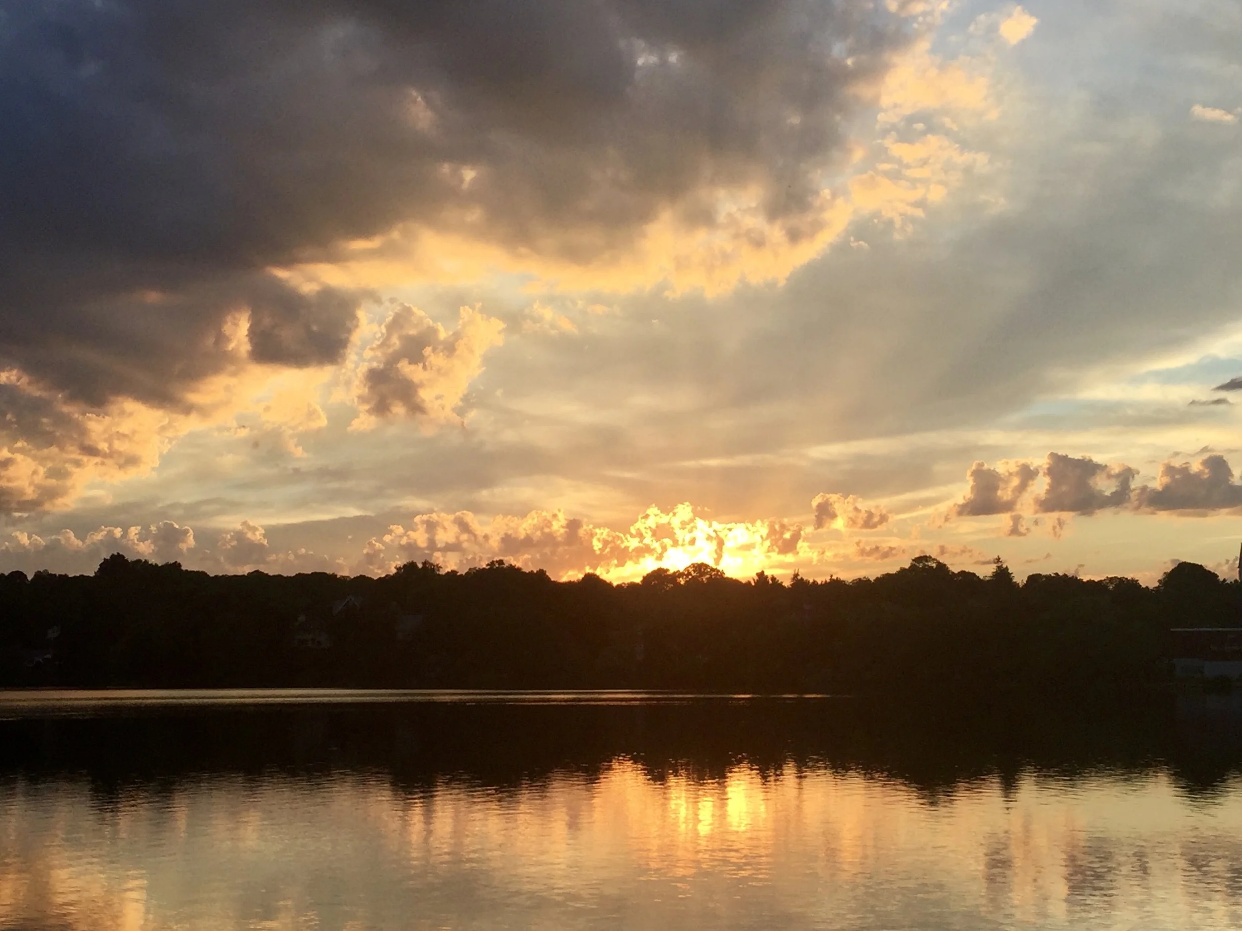 Sunset over Spy Pond