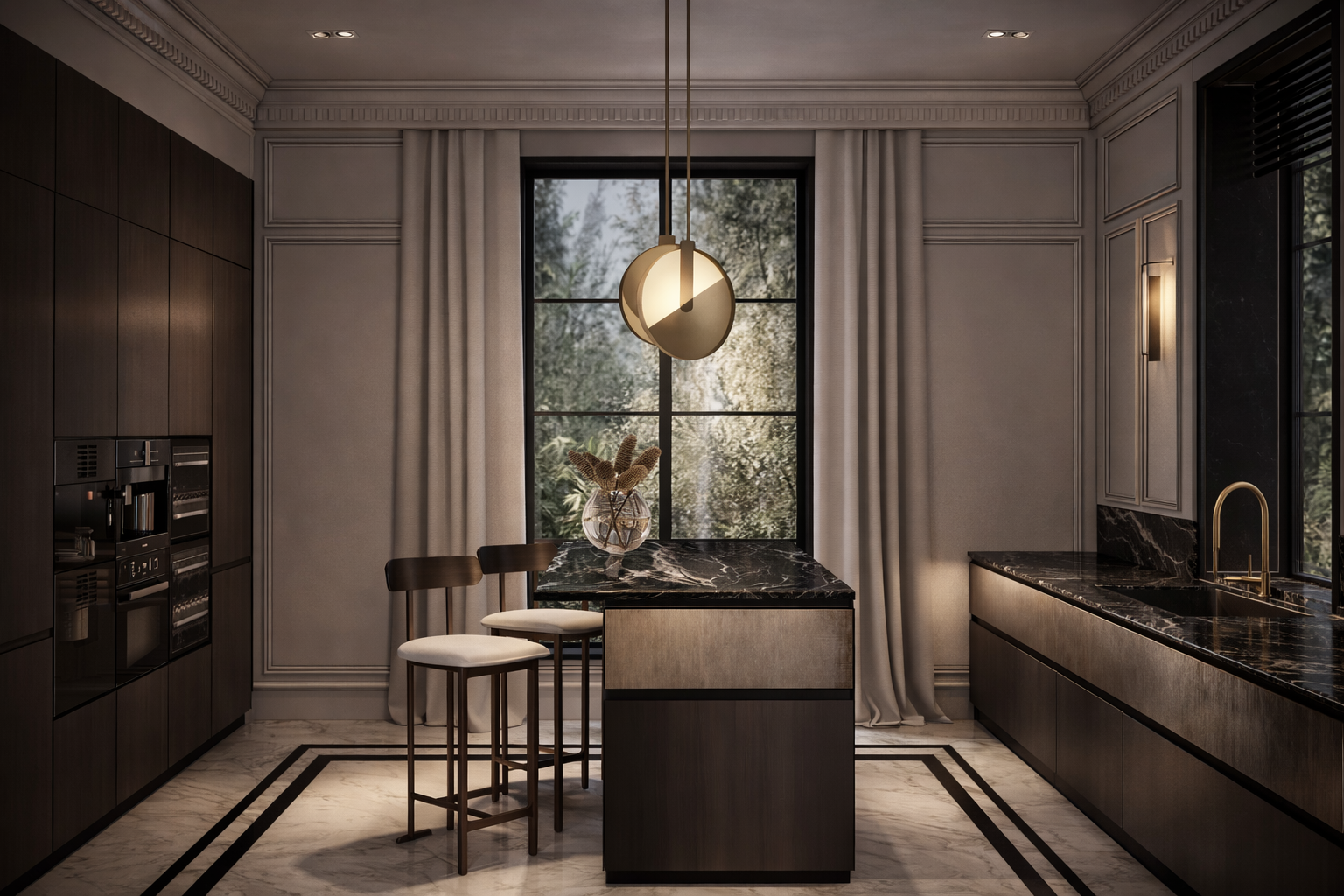 warm modern kitchen design