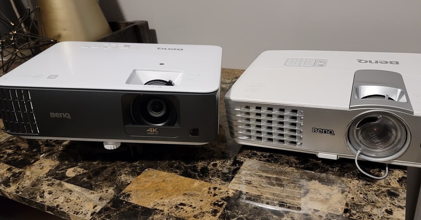 Out with the old (1080p), in with the new (4k). The latest @benqnorthamerica TK700STI 4k short throw gaming projector.

#quality #clarity #craftsmanship #jaaudiorva #audiovisual #audio #video #media #construction #fireplace #interiordesign #homedecor