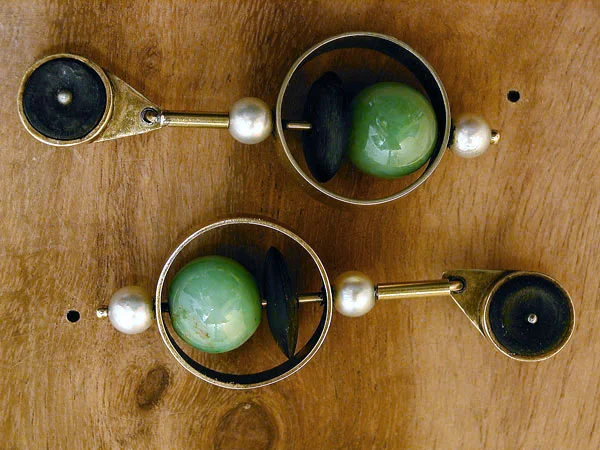 Brazilian Emerald Bead Earrings