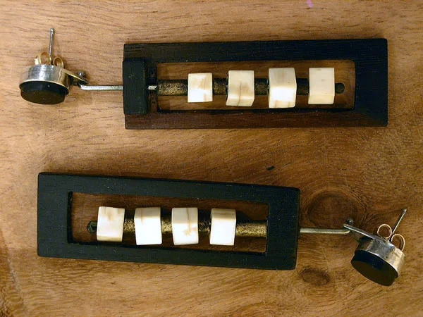 Ebony and Ivory Earrings