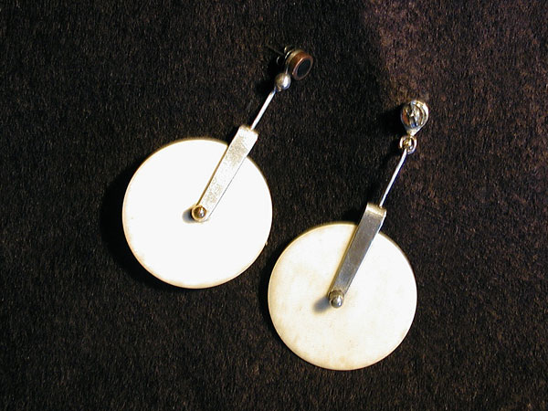 Pure Ivory Pizza Cutter Earrings