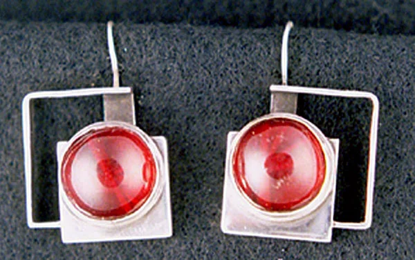 Red African Amber Earrings