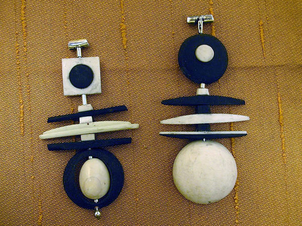 Ebony & Ivory Abstract Pendants