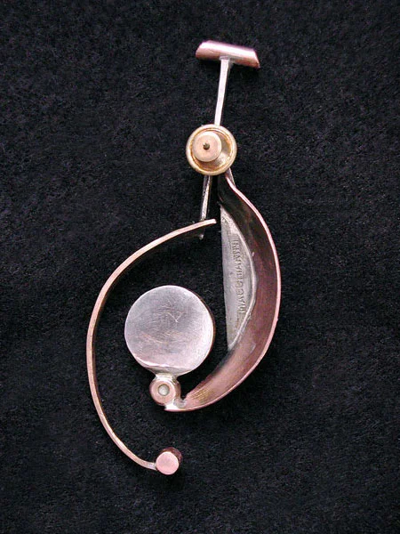 Geometric Spiral Dot Pendant
