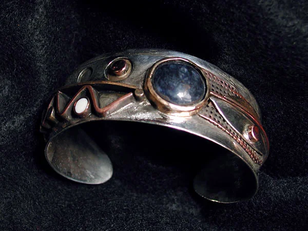 Malachite Cabochon Cuff Bracelet