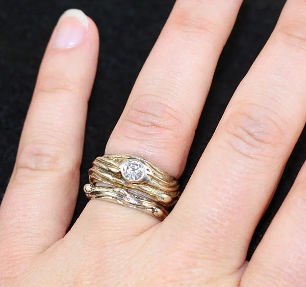 "Diamond River" Rings