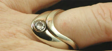 White Gold Wedding Set