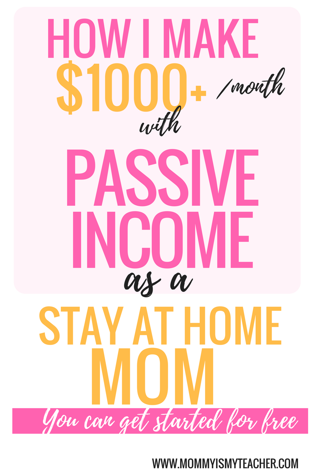 Wow, she makes over $1000 a month with passive income as a stay at home mom! This is amazing, that i can do this simple side hustle and work at home. pinning for later.