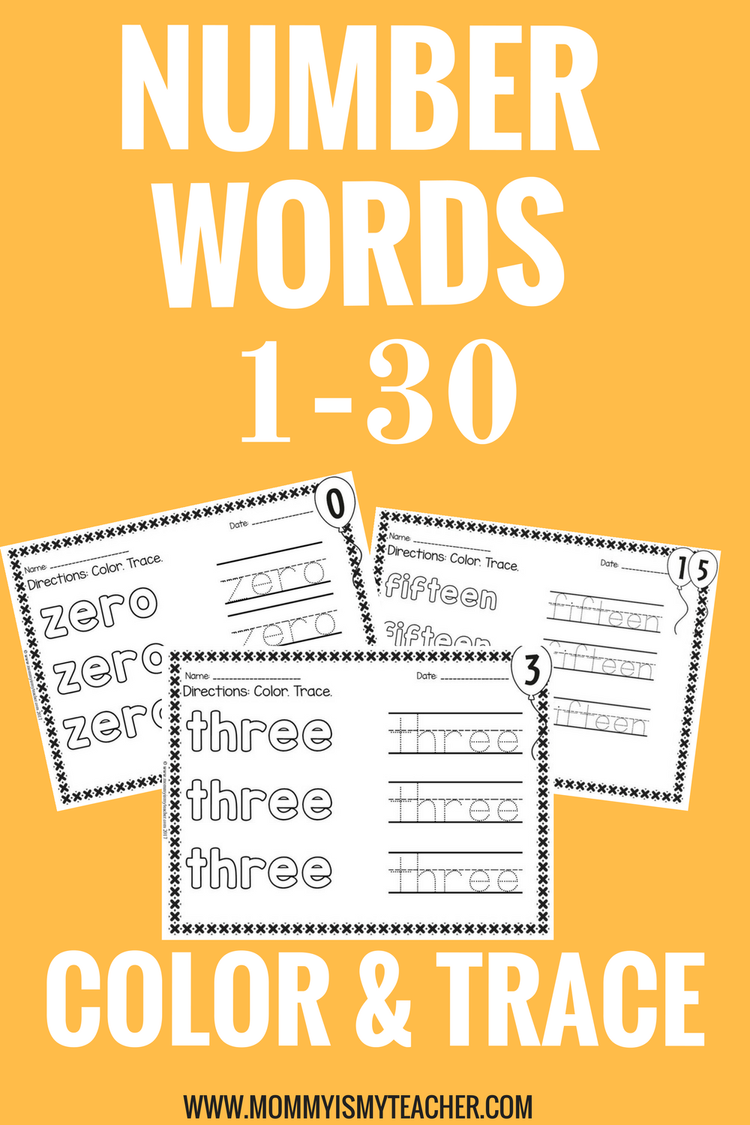 Number Worksheet Bundle — Mommy is My Teacher