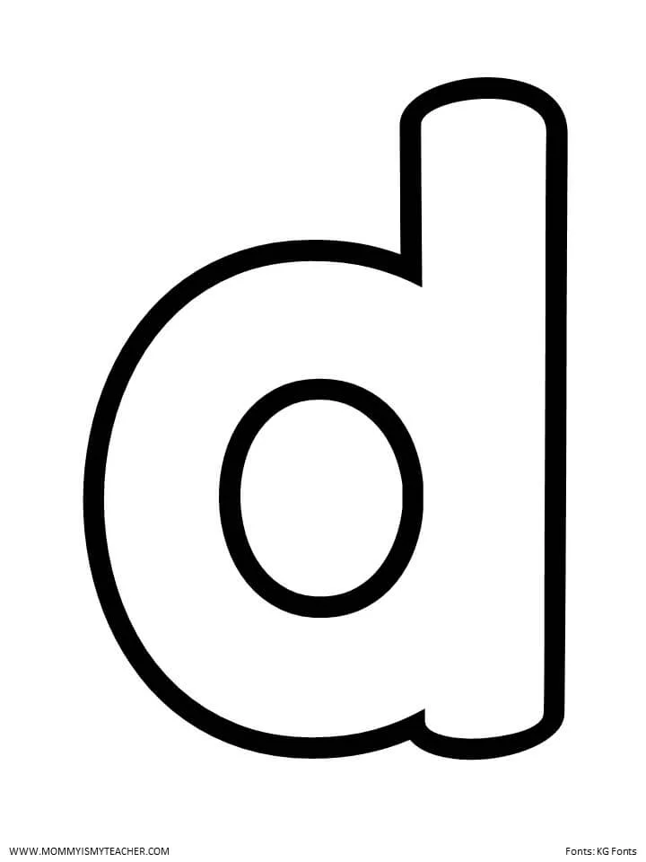 Printable Letter D Outline
