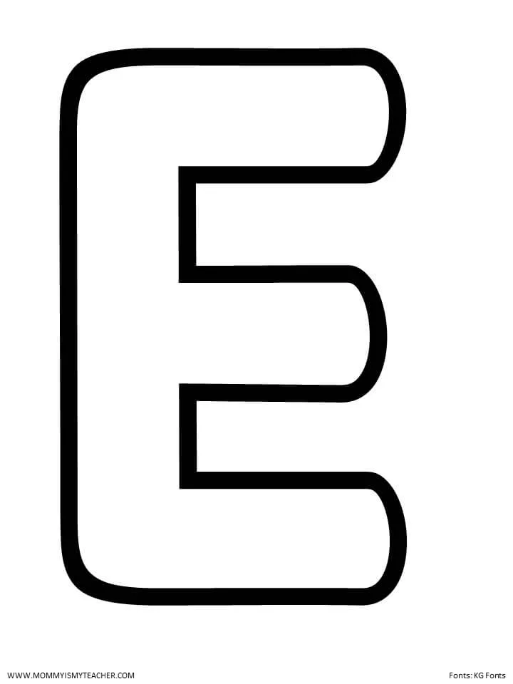 E Letter Images