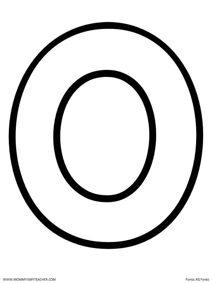 Letter O Template Printable