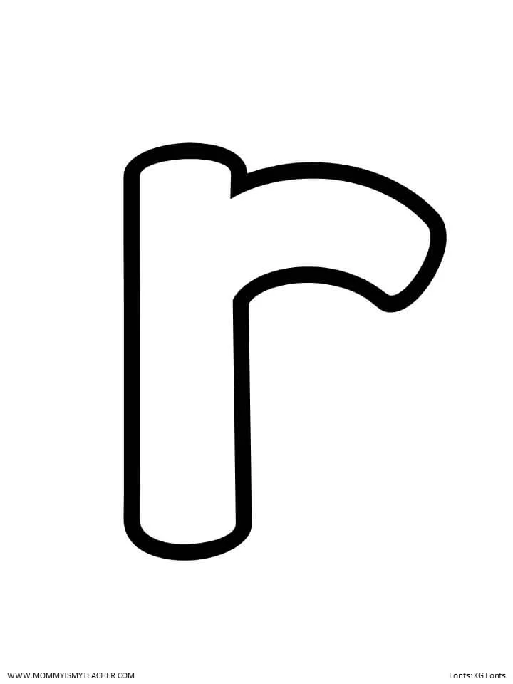 Printable Letter R Outline Print Bubble Letter R Bubble Letter Fonts 