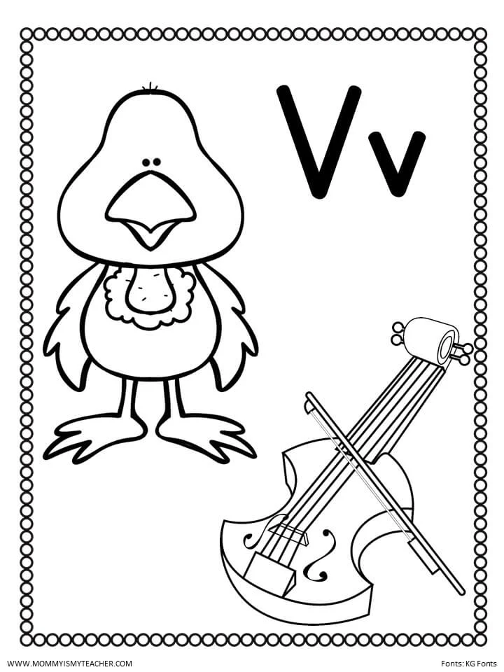 LETTER V PRINTABLES — Mommy is My Teacher