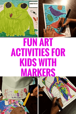 Wow, I love these fun art activities for kids with markers!